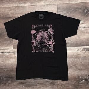 Game of Thrones Unisex T-Shirt Short Sleeved Black, Size L